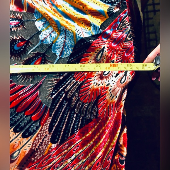 Chico’s Velvet Peacock Kimono - Picture 5 of 5